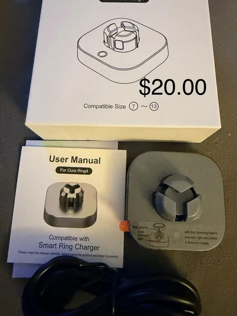 Oura Smart Ring Charger Accessory - Silver